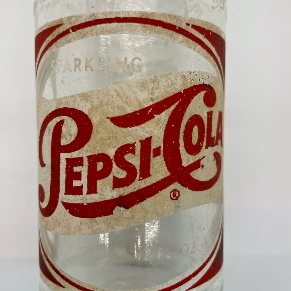Antique Pepsi glass bottle washed ashore in one piece (no cap)